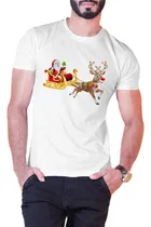 Comprar Playera Navideña Santa Trineo Renos Regalos Navidad Feliz