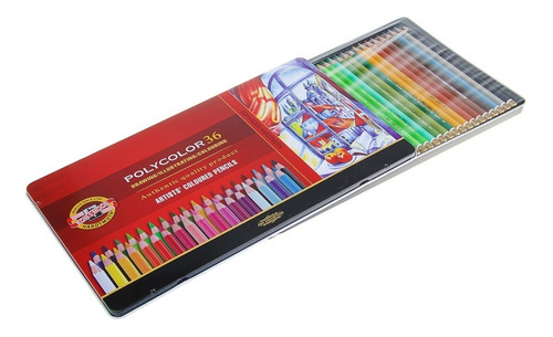 Lapices Koh-i-noor Polycolor Lata 36 Colores Tipo Policromos