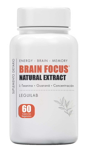 Suplemento Dietario Brain Focus Mejora Concentración 60 Cáps