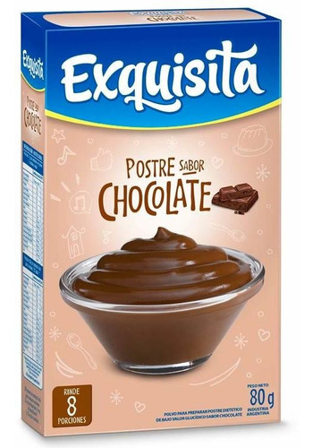 Pack X 18 Unid. Postre  Chocolate 80 Gr Exquisita Po Pro