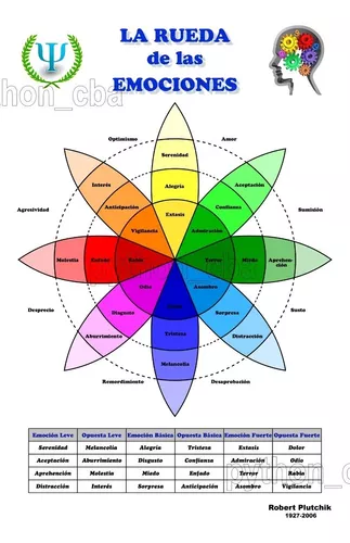Cuadro Rueda De Las Emociones - Robert Plutchik - Año 1980 en venta en ...