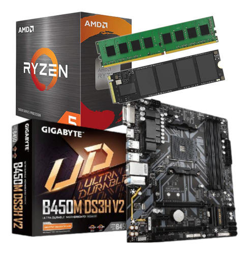 Combo Actualizacion Pc Amd Ryzen 5 5600 + 8 Gb + Nvme 240