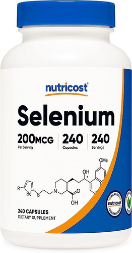 Original Nutricost Selenio Selenium 200mcg, 240 Cap