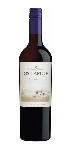 Vino Los Cardos Malbec Bodega Doña Paula 750 Ml Regalo