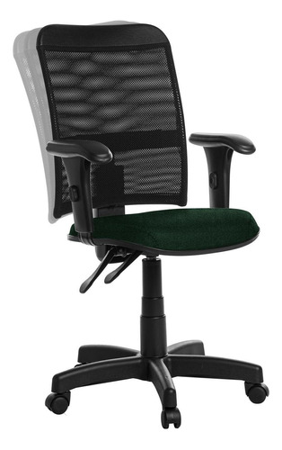 Cadeira Escritório Ergonômica Tela Com Braço Rcp Cor Verde