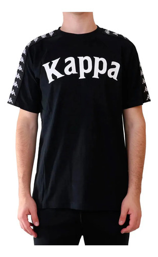 Remera Kappa 222 Banda Balima Hombre Negro Jjdeportes