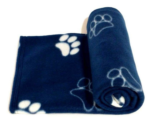 Manta Pet Cobertor Soft Azul Marinho Tam M Para Cães E Gatos