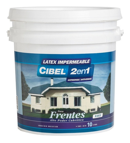 Latex Blanco Para Frentes Impermeable 2en1 Cibel 10l