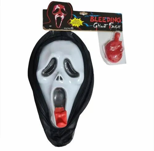PJMarts Máscara espeluznante de Evil Scream con bufanda, diseño de fantasma malvado, máscara de terror de Halloween para niños y adultos ( máscara facial de fantasma malvado PJMarts Máscara espeluznante de Evil Scream con bufanda, diseño de fantasma malvado, máscara de terror de Halloween para niños y adultos ( máscara facial de fantasma malvado