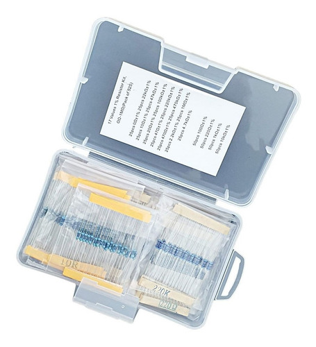Kit 525 Resistores 17 Valores 1/4w 1% 0r ~ 1m Para Projetos