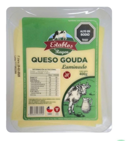 2 Kilos Queso Gauda Laminado 400 Grm Los Establos