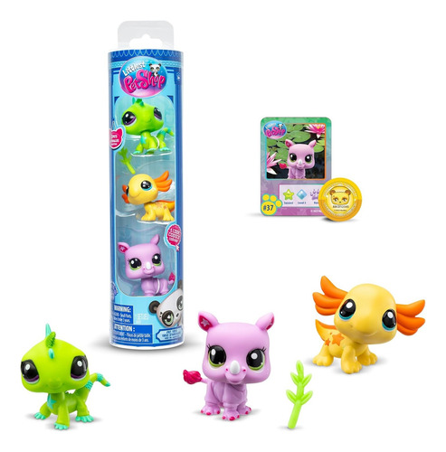 Littlest Pet Shop 3 Figuras Coleccion Tubo Modelos