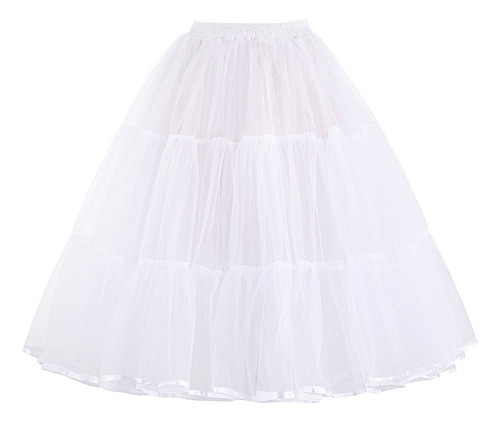 Enaguas De Verano Falda De Organza Hinchada Retro Vintag [u]