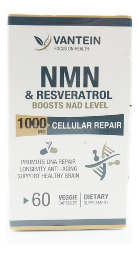 Vantein Nad + Resveratrol 1000 Mg 60 Capsulas