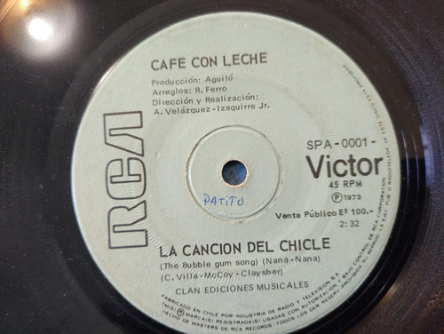Vinilo Single De Cafe Con Leche -- Mi Perro Bobby( B59