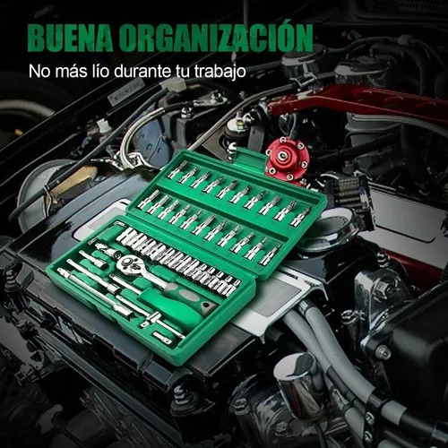 Herramientas De Dados De Llave De Trinquete En Caja Verde