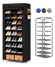 Organizador Mueble Zapatera Armario Repisa Armable Multiusos Negro