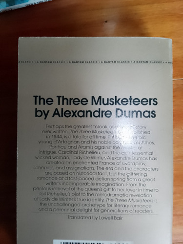 Alejandro Dumas-los Tres Mosqueteros (en Inglés) (Usado)