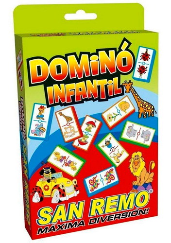 Domino Infantil Con Dibujos Caja San Remo Ploppy 368321