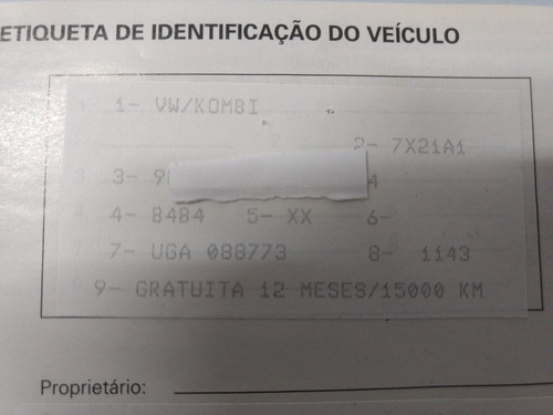 Imagem 13 de 15 de Volkswagen Kombi 2003 1.6 Std 3p Gasolina
