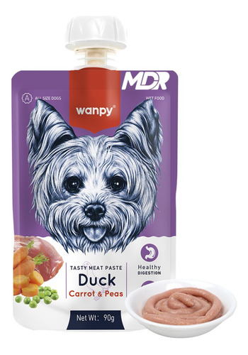 Wanpy Dog Tasty Meat Paste 90gr Pack 4 Und | Mdr