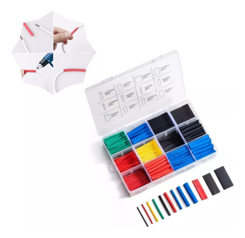 Kit De Tubos Termo Retráctiles 560 Unidades Para Cables Caja Aislante Para Arreglos Y Reparaciones Eléctricas Accesorio Práctico Y Versátil Ohmyshop