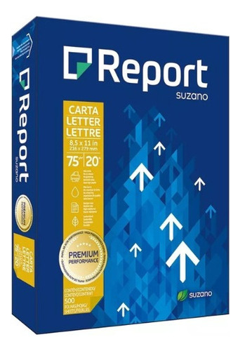 Papel Fotocopia Report Premium Carta 75 Grs 500 Hojas 