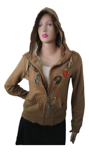 Chaqueta Suéter Con Capucha Mujer