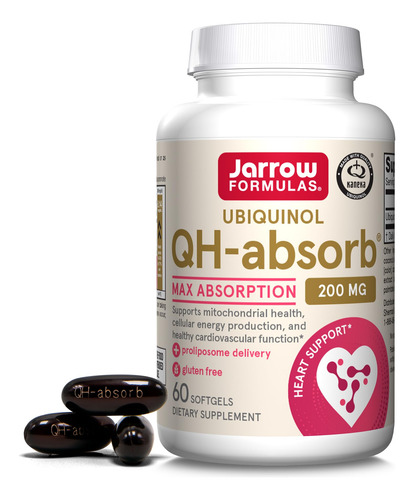 Suplemento Jarrow Formulas Qh-absorb 200 Mg Co-q10 60 Softge