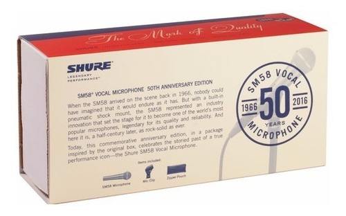 Imagen 4 de 10 de Microfono Shure Sm58 A-50 Edicion Limitada 50 Aniversario!!