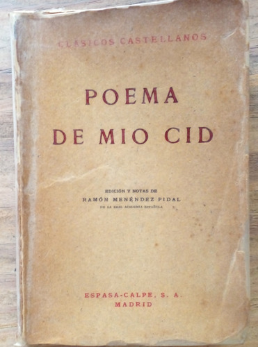 Poema De Mio Cid - Espasa Calpe (1946)