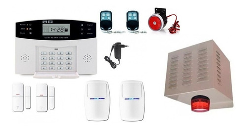  Alarma Inalámbrica Gsm + Sirena Con Gabinete + 4 Sensores 