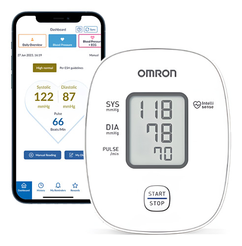 Omron X2 Básico Monitor De Presión Baumanómetro Automático Blanco