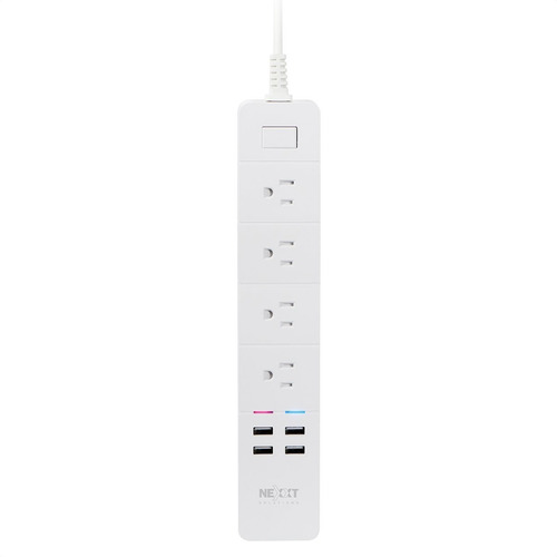 Regleta Inteligente Wifi Nexxt, Google Alexa / 4 Tomas 4 Usb