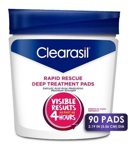 Almohadillas Faciales Clearasil Rescate Rapido 90 Pza.