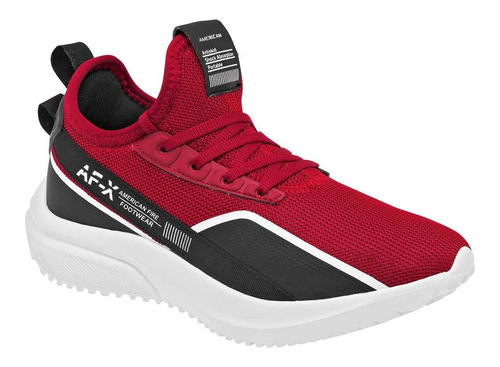 Tenis Hombre American A-53 Rojo Negro 26-29 108-094