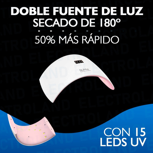 Imagen 6 de 10 de Cabina Led Sun S9 24w Uñas Esculpida Gelificada Digital