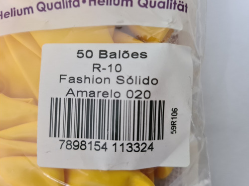 Balão N°10=25cm Sempertex R10 Amarelo 50 Unidades