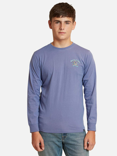 Polera Skeleton Surf Morado Infantil Maui And Sons