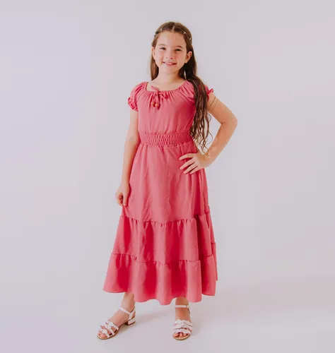 Vestido longo hotsell infantil casual