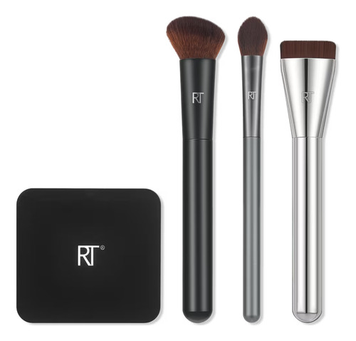 Real Techniques Chrome Era It's Giving Base Makeup Brush Set
