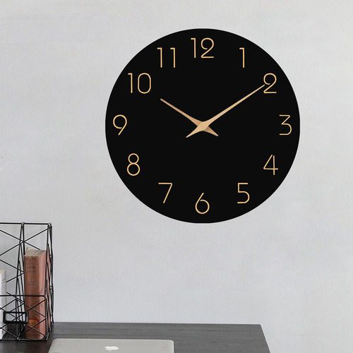 Reloj De Pared Simple De Madera De 12 Pulgadas, Funciona Con
