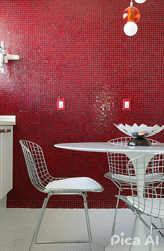 Pastilhas Vidrotil Vermelho 1m2 Vermelho (Usado)