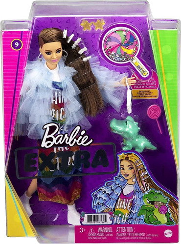 Barbie Extra 9 Vestido Arcoiris Y Accesorios