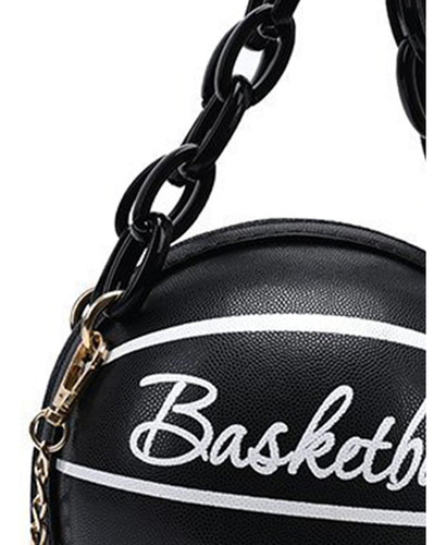 Mini Bolso De Hombro Con Negro Negro 17 Cm De Diámetro