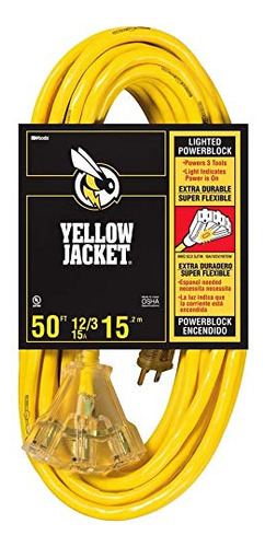 Yellow Jacket - Alargador Sjtw De 15 Amperios 12/3 De Alta R