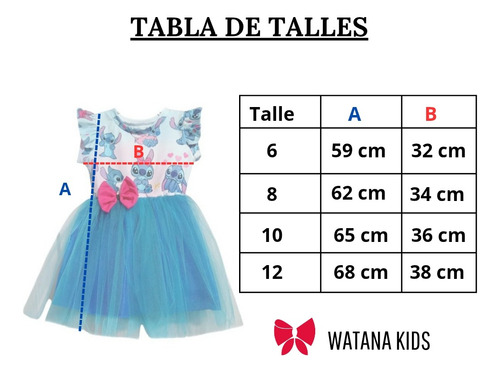 Vestido Disfraz Stitch Angel Tutu Nena Azul Acero 12