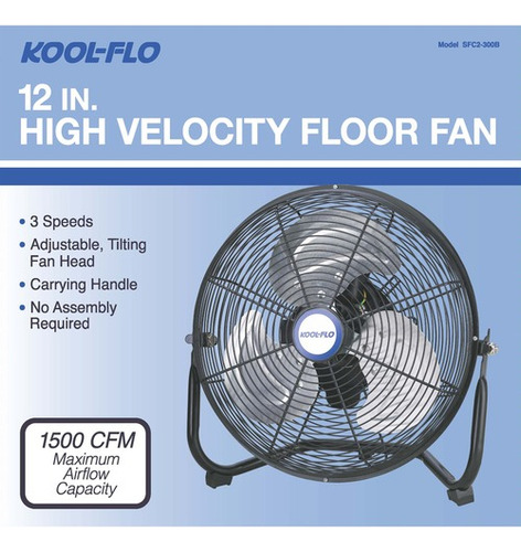 Ventilador De Piso Kool-flo Sfc2-300b 3 Velocidades (Reacondicionado)