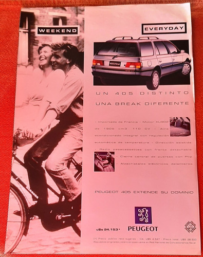 Peugeot 405 Break Publicidad 1994