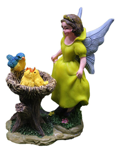 Figuras De Hadas De Jardín Y Pájaros, Decoración De